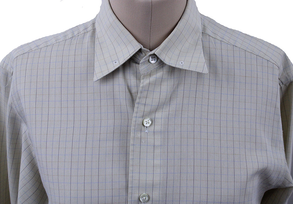 Shirt Carl Meyers Pale Yellow with Blue and Pink Box Check