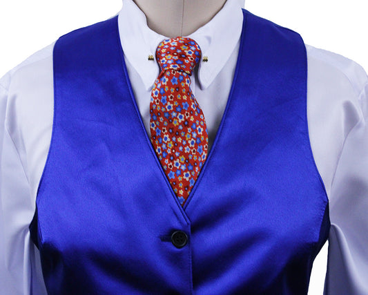 BRAND NEW! Becker Brothers Royal Blue Satin Vest