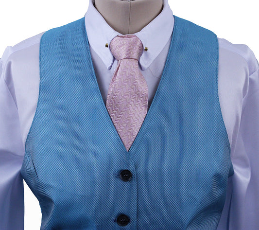 BRAND NEW! Becker Brothers Aqua Pindot Sheen Vest