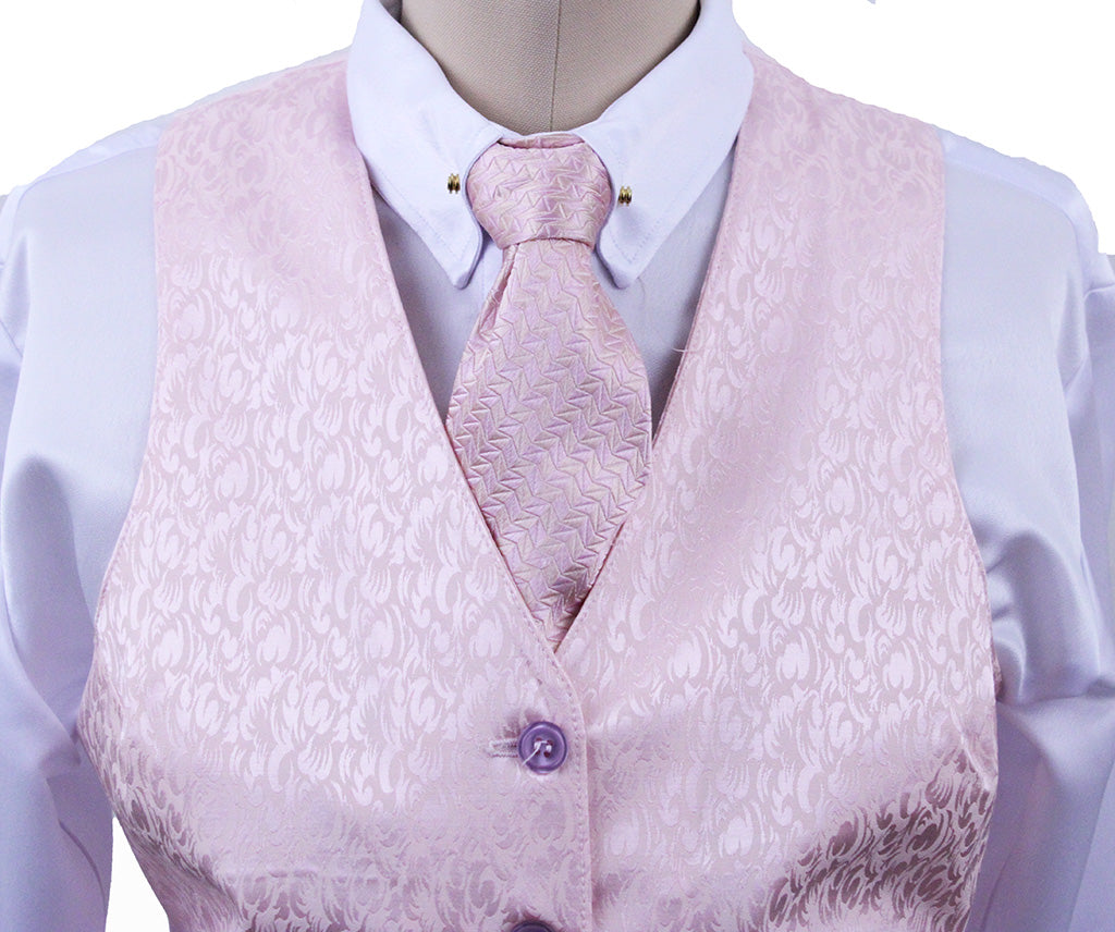 BRAND NEW! Becker Brothers Light Pink Paisley Vest