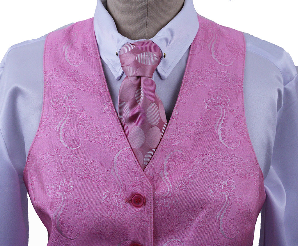 BRAND NEW! Becker Brothers Bright Pink Paisley Vest