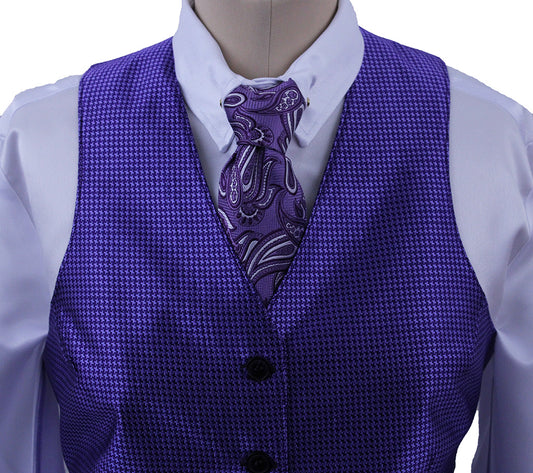 BRAND NEW! Becker Brothers Purple Puzzle Sheen Vest