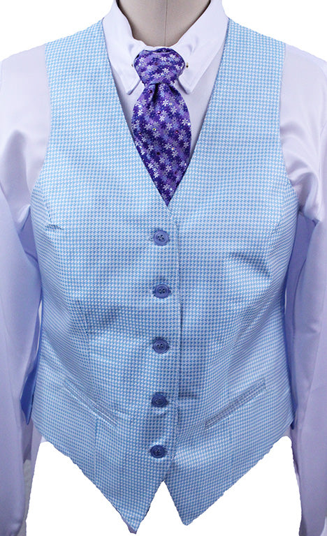 BRAND NEW! Becker Brothers Light Blue Puzzle Piece Vest