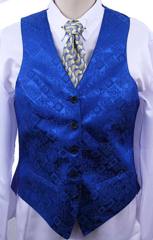 BRAND NEW! Becker Brothers Teal Blue Medallion Vest