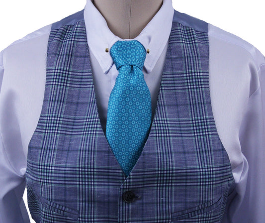 BRAND NEW! Becker Brothers Men's Light Blue with Navy and Lime Glenplaid