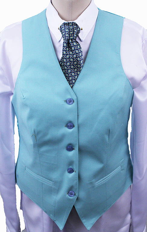 BRAND NEW! Becker Brothers Seafoam Blue Vest