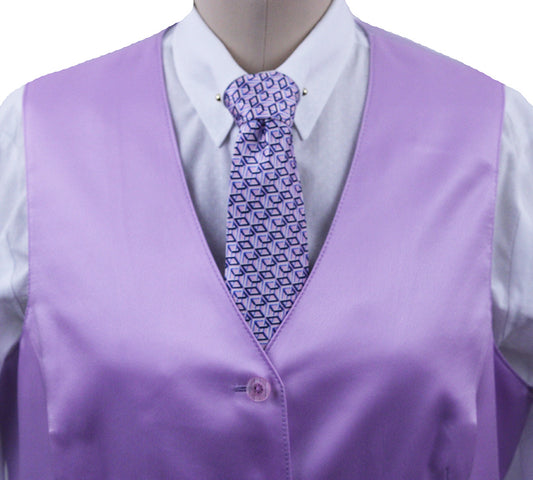 Vest Issued By Ellie May Lavender Satin