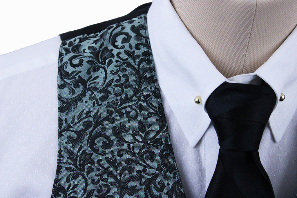Vest Becker Brothers Emerald and Black Paisley