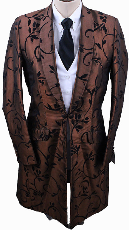 Day Coat Marsha DeArriaga Bronze and Black Paisley