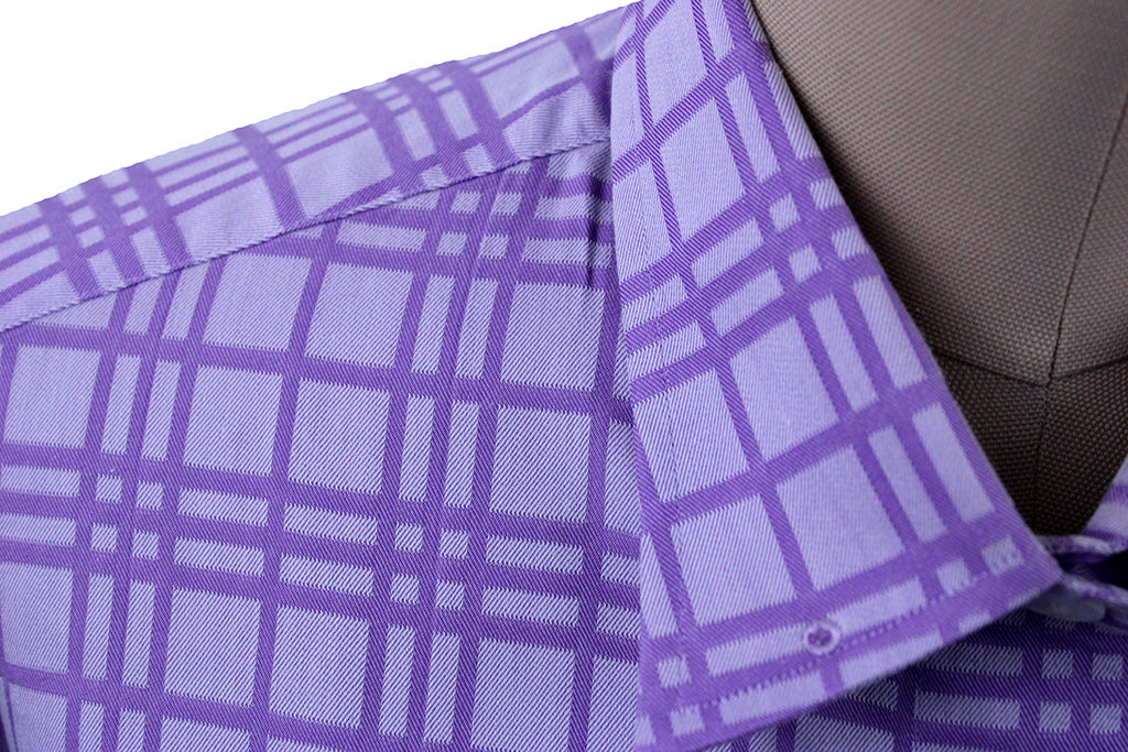 Shirt Issued By Ellie May Purple Glenplaid