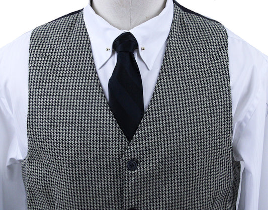 Vest Men's Black and Tan Houndstooth