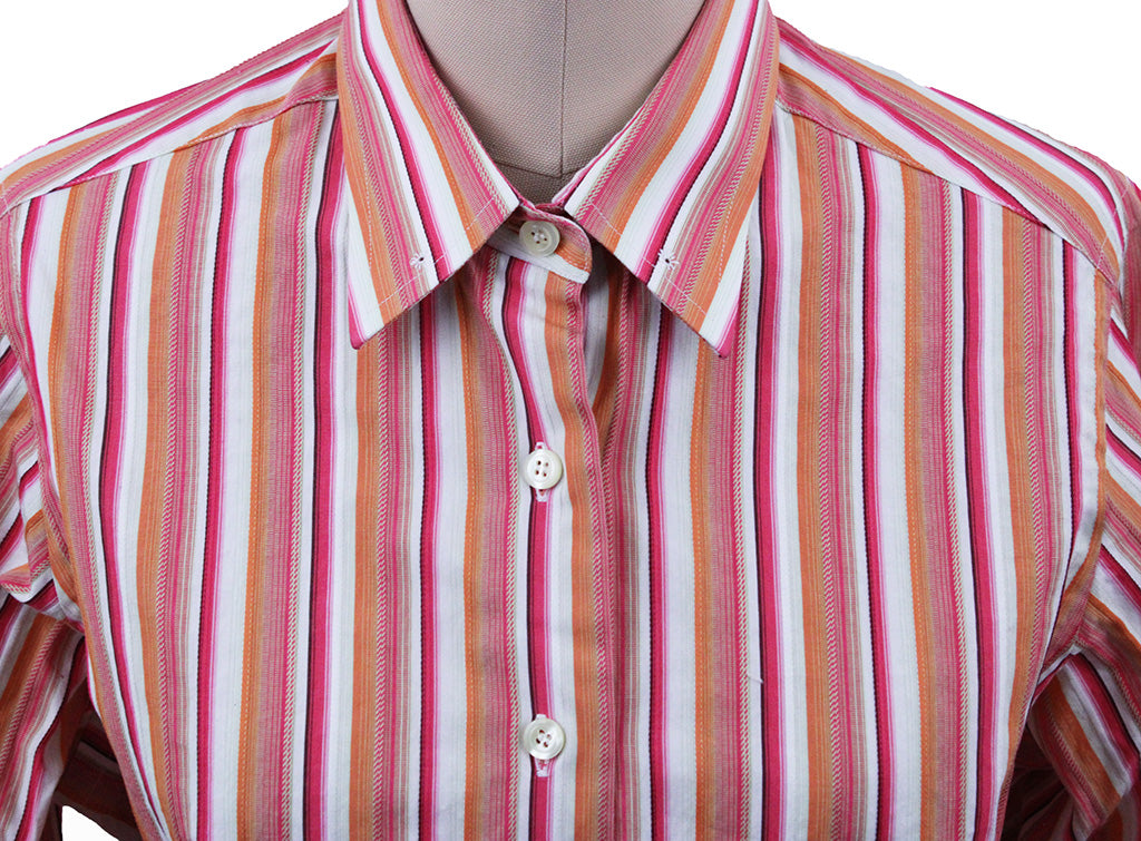 Shirt Show Season Pink, White, and Salmon Stripe