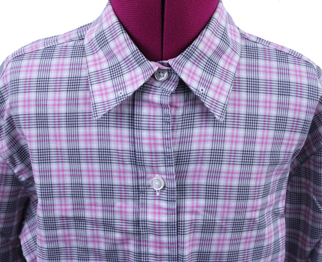 Shirt Becker Brothers Pink and Silver Glenplaid