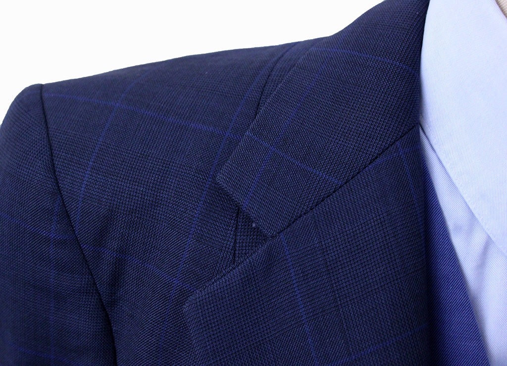 Day Suit Chavez Navy Glenplaid with Light Blue Windowpane