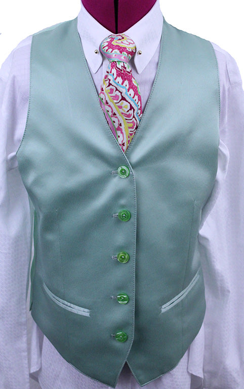 Vest Issued By Ellie May Mint Satin