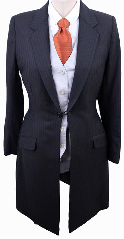 Day Suit Becker Brothers Brown Pinstripe