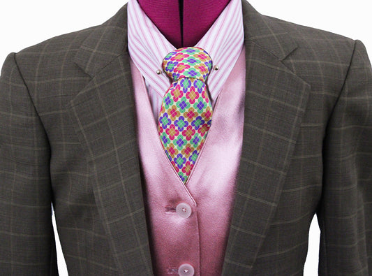 Day Suit DeRegnaucourt Taupe with Gold Windowpane