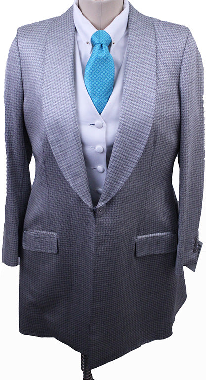 Day Coat Becker Brothers Silver Houndstooth Sheen