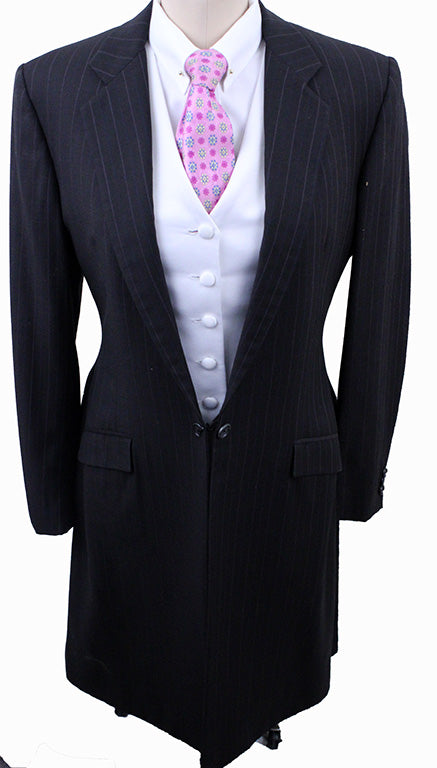 Day Suit Carl Meyers Brown with Purple and Blue Pinstripe