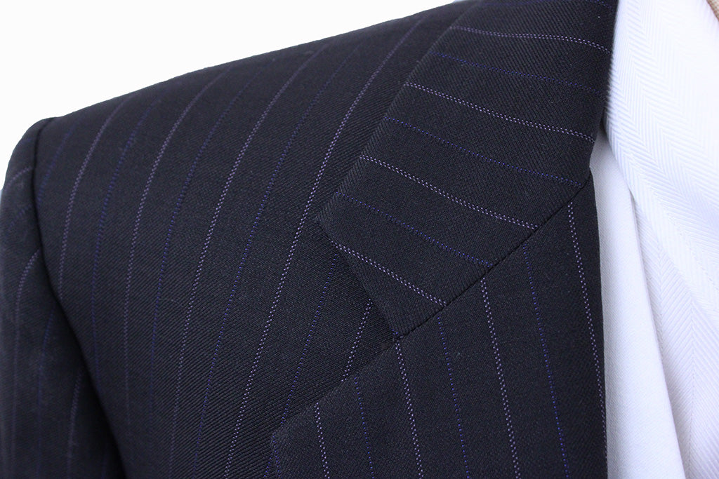 Day Suit Carl Meyers Brown with Purple and Blue Pinstripe