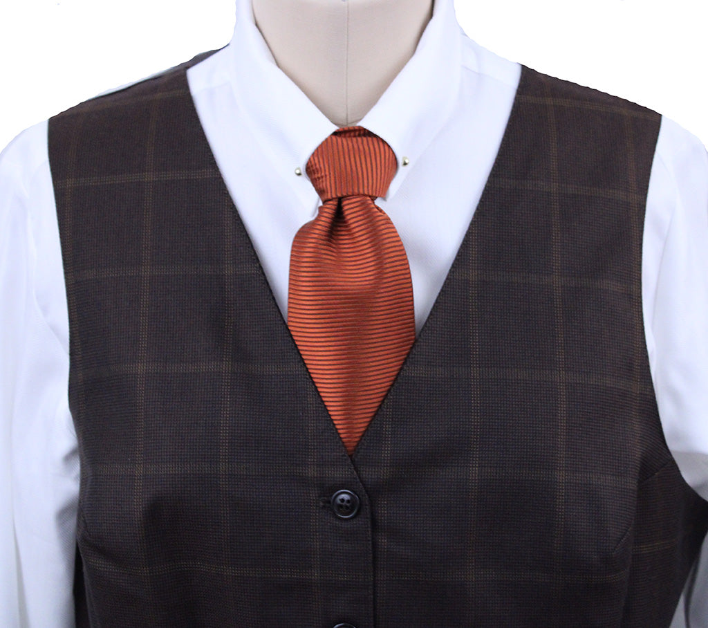 Vest Becker Brothers Brown Windowpane