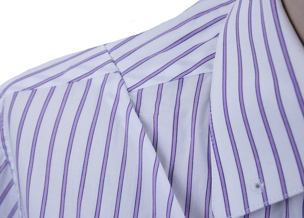 Shirt Marsha DeArriaga Purple and White Stripe