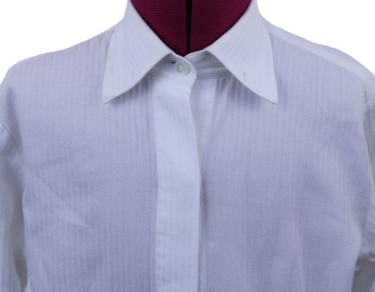 Shirt Issued By Ellie May White Herringbone