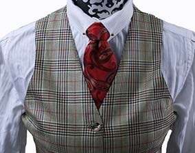 Vest Carl Meyers Gold Glenplaid with Red Windowpane