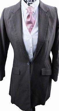 Day Suit Becker Brothers Taupe Shadow Stripe