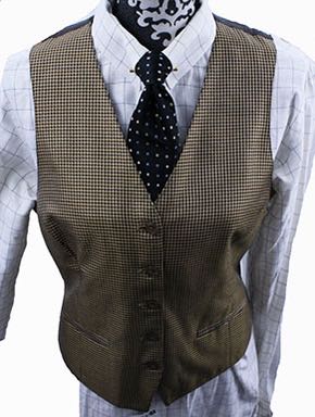 Vest Becker Brothers Gold and Black Houndstooth