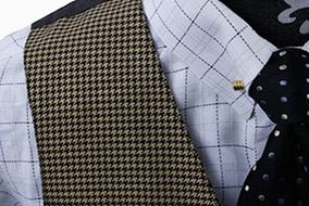 Vest Becker Brothers Gold and Black Houndstooth