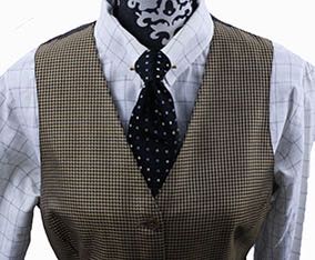 Vest Becker Brothers Gold and Black Houndstooth