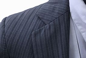 Men's Suit Frierson Grey and Silver Shadow Stripe