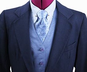 Boy's Day Suit Frierson Blue with Navy Pinstripe