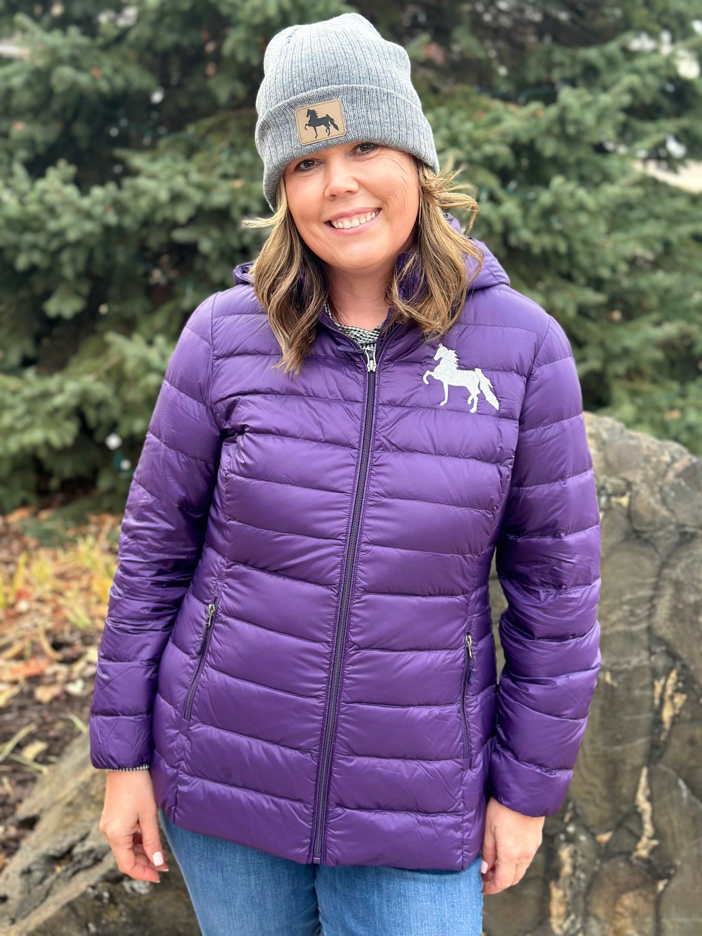 Purple Puffer Coat