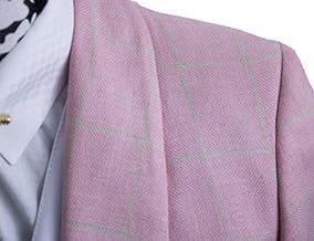 Day Coat Becker Brothers Pink with Green Windowpane