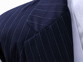 Day Suit JLC Navy Shadow Stripe and White Pindot