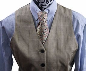 Vest Carl Meyers Gold with Brown Windowpane
