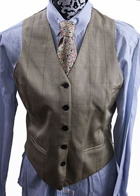 Vest Carl Meyers Gold with Brown Windowpane