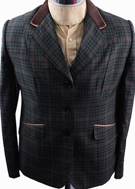 Issued By Ellie May Hunt Coat Hunter with Copper, Maroon, and Navy Plaid