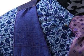 Shirt DeRegnaucourt Purple and Aqua Floral