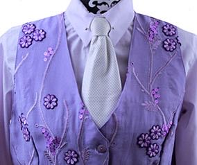 V-HWRVZ2 BRAND NEW! Brand New Mane Ring Couture Purple Embroidered Brocade Vest MRC 15-3