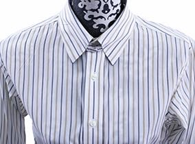 Shirt Becker Brothers White with Black and Gold Stripe