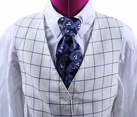 Shirt Carl Meyers White with Blue Pinstripe