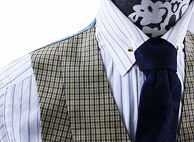 Shirt LeCheval Blue and Gold Stripe