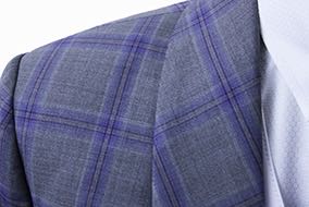 Issued By Ellie May Silver and Lavender Windowpane Day Coat