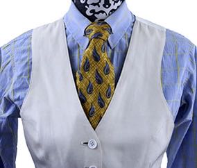 Shirt DeRegnaucourt Blue with Yellow Windowpane