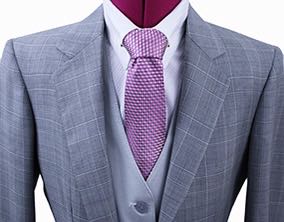 Becker Brothers Silver Plaid Day Suit