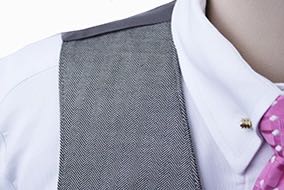 Becker Brothers Silver Herringbone Sheen Vest