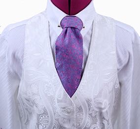 Becker Brothers White Paisley Vest